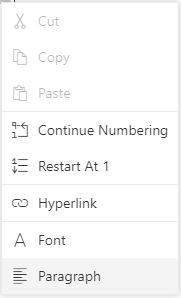 Blazor DocumentEditor with List