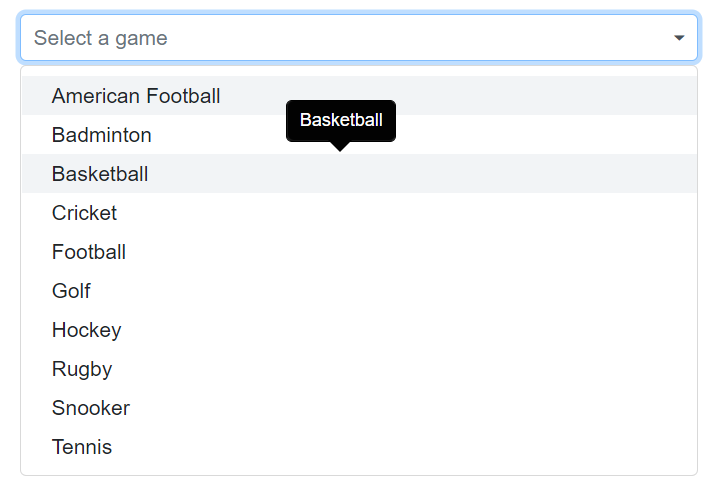 Blazor DropDownList with tooltip