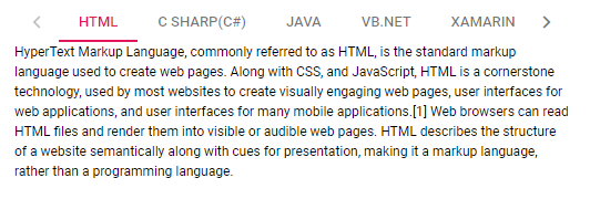 Scrolling in Blazor Tabs